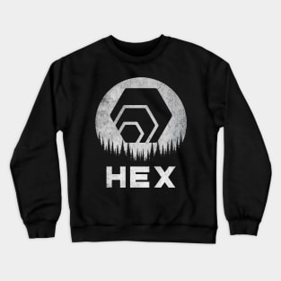 Vintage HEX Coin To The Moon Crypto Token Cryptocurrency Wallet Birthday Gift For Men Women Kids Crewneck Sweatshirt